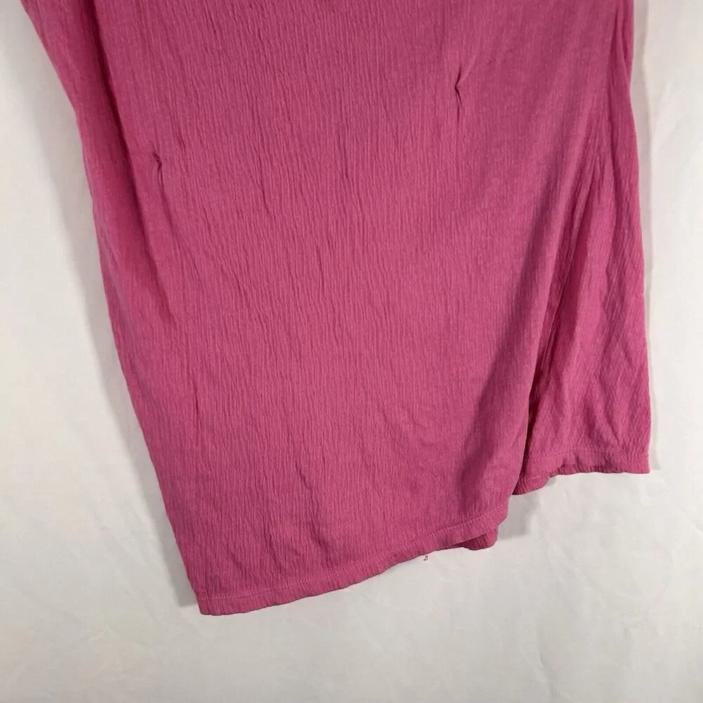 Free People Beach Blouse Women's Small Pink One Shoulder Pullover Lightweight